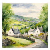 Impression Photo Maison d'Irlande Watercolor (Devant)