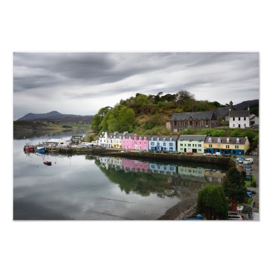 Impression Photo Maisons colorées en Portree, Skye (Devant)