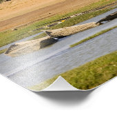 Impression Photo Mali, Djenne. Rivière Bani près de Djenne (Coin)