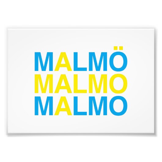 Impression Photo MALMO Swedish Flag (Devant)