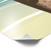 Impression Photo Malte plage et carte affiche voyage (Coin)