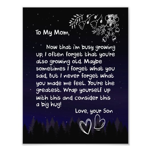 Impression Photo Maman Lovers | À Ma Mère Je T'Aime Beaucoup (Devant)