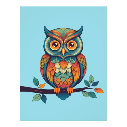 Impression Photo Mandala Owl (Devant)