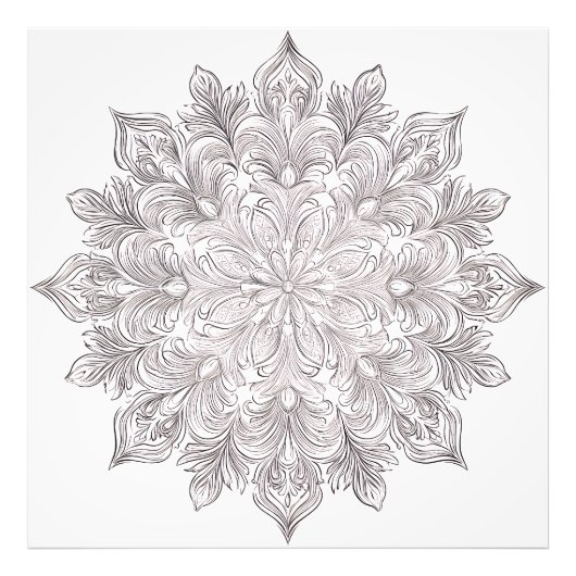 Impression Photo Mandala Petale de Plume (Devant)