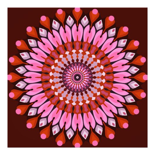 Impression Photo Mandala rose (Devant)