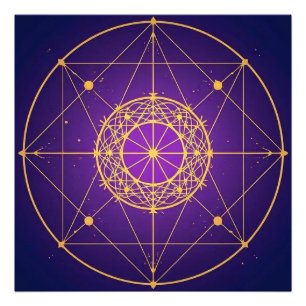 Impression Photo Mandala Sacré Céleste – Géométrie Mystique