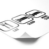 IMPRESSION PHOTO MANGE, DORMIR, PLUS DE SOMMEIL (Coin)