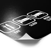 IMPRESSION PHOTO MANGE, DORMIR, PLUS DE SOMMEIL (Coin)