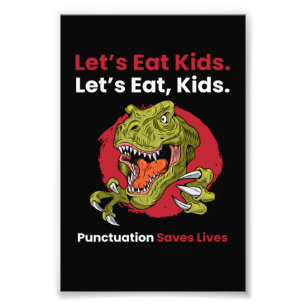 Impression Photo Mangeons Ponctuation Enfants Sauve des vies