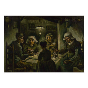 Impression Photo Mangeurs de pommes de terre par Vincent Van Gogh