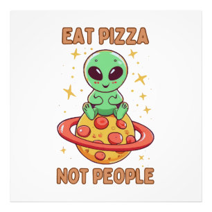 Impression Photo Mangez de la pizza pas des gens