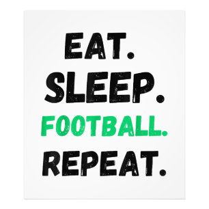 Impression Photo Mangez Le Football Dormir Répéter Maigre Manger Le