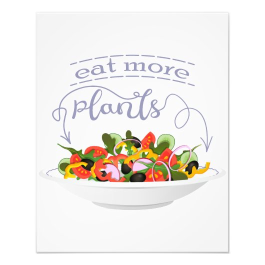 Impression Photo Mangez plus de plantes frais motivation salade let (Devant)