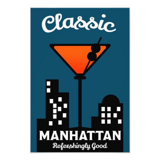 Impression Photo Manhattan Cocktail Wall Art (Devant)