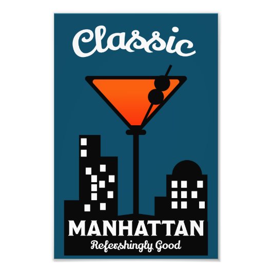 Impression Photo Manhattan Cocktail Wall Art (Devant)