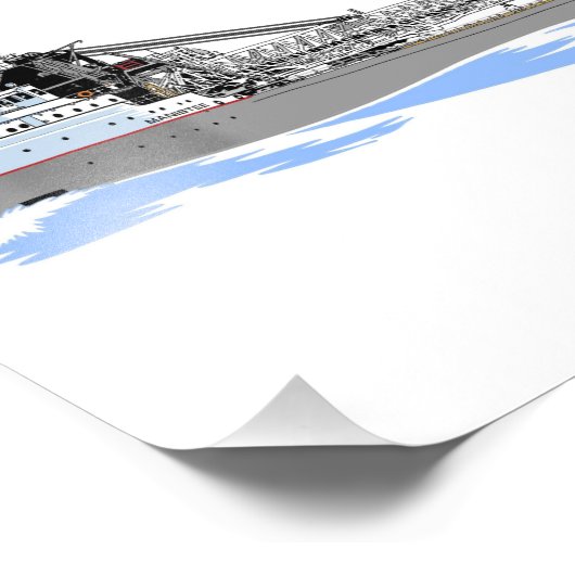 Impression Photo Manistee, cargo des Grands Lacs (Coin)