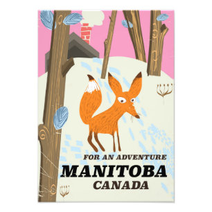 Impression Photo Manitoba Canada affiche de voyage de style vintage