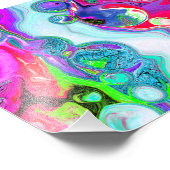 Impression Photo Marbre coloré Fluid Art (Coin)