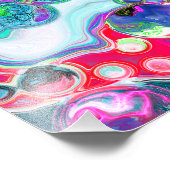 Impression Photo Marbre coloré Fluid Art (Coin)