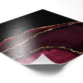 Impression Photo Marbre Glamour Agate Chic Noir Violet Or (Coin)