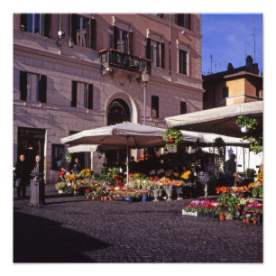 Impression Photo Marché aux fleurs Rome