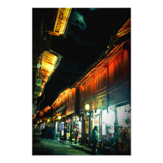 Impression Photo Marché de nuit de la vieille ville de Lijiang en C