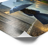 Impression Photo Marcher sous la pluie (Coin)