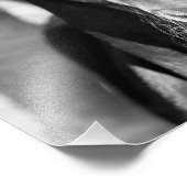 Impression Photo Mare friésienne et poulain (noir et blanc) (Coin)