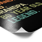 Impression Photo Mari papa grand-père 80 ans 80e anniversaire cadea (Coin)