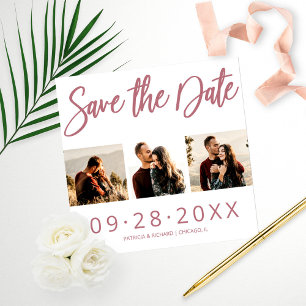 Impression Photo Mariage à petit budget Enregistrez la date 3 Colla