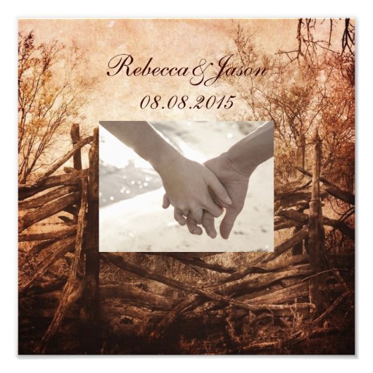 Impression Photo mariage agricole rustique de l'ouest (Devant)