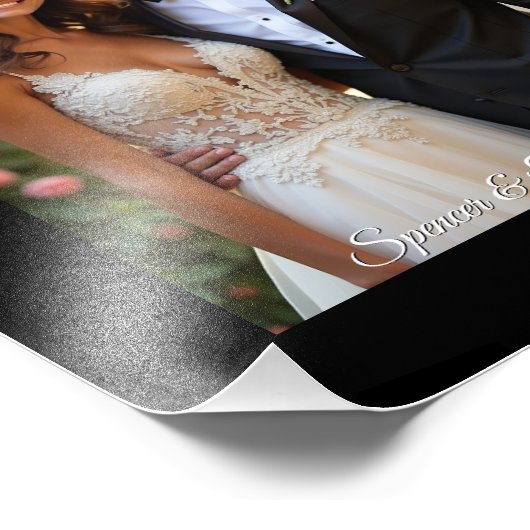 Impression photo mariage | Bordure noire (Coin)