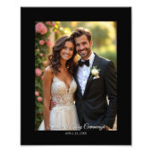 Impression photo mariage | Bordure noire (Devant)
