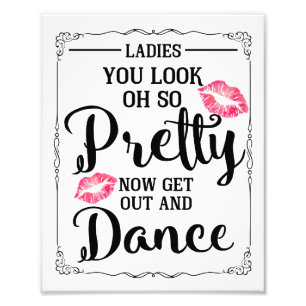 Impression Photo Mariage dames salle de bain signe drôle