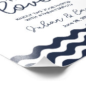 Impression Photo mariage de médias sociaux de la marine (Coin)