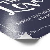 Impression Photo mariage de médias sociaux de la marine (Coin)