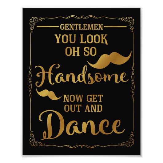 Impression Photo mariage de salle de bain homme en or (Devant)