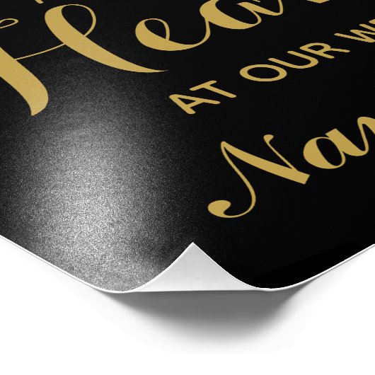 Impression Photo Mariage Gold & Black Memorial personnalisé (Coin)