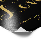 Impression Photo Mariage Gold & Black sur les médias sociaux (Coin)