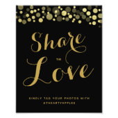 Impression Photo Mariage Gold & Black sur les médias sociaux (Devant)