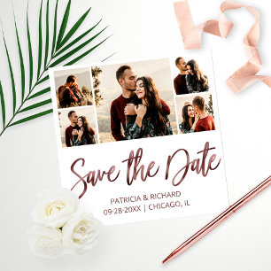 Impression Photo Mariage Moderne à Petit Budget Enregistrer la Date
