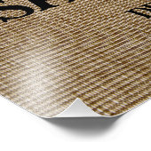 Impression Photo Mariage personnalisé rustique burlap motif nature (Coin)