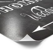 Impression Photo Mariage signe Chalkboard style partie gauche (Coin)