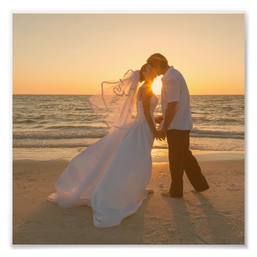 Impression Photo Mariage teinté orange 8"x8" (Devant)
