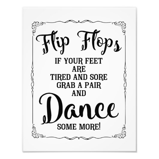 Impression Photo mariage, tongs, mariage, noir (Devant)