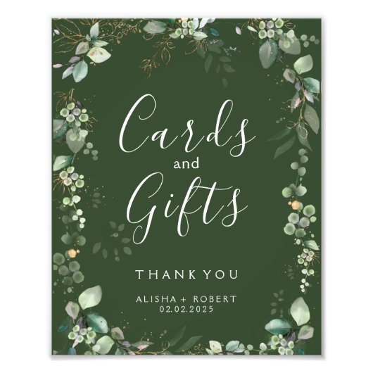 Impression Photo Mariage vert forestier (Devant)