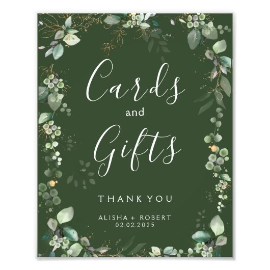 Impression Photo Mariage vert forestier (Devant)