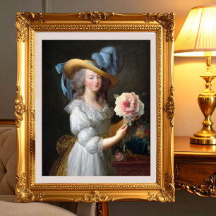 Impression Photo Marie Antoinette à la pivoine rose