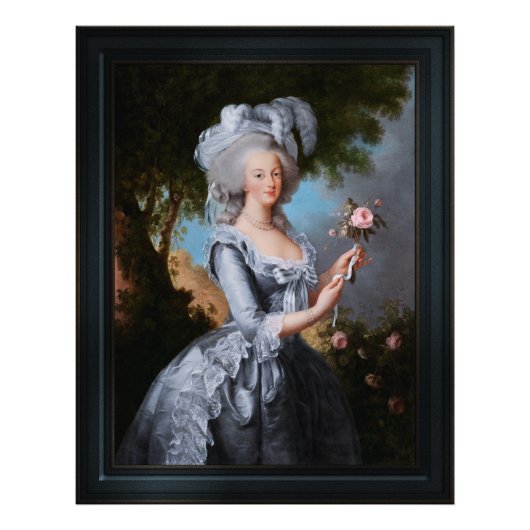 Impression Photo Marie Antoinette Avec Un Rose (Devant)