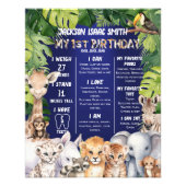 Impression Photo Marine Blue Safari Jungle Animaux 1er jalon (Devant)